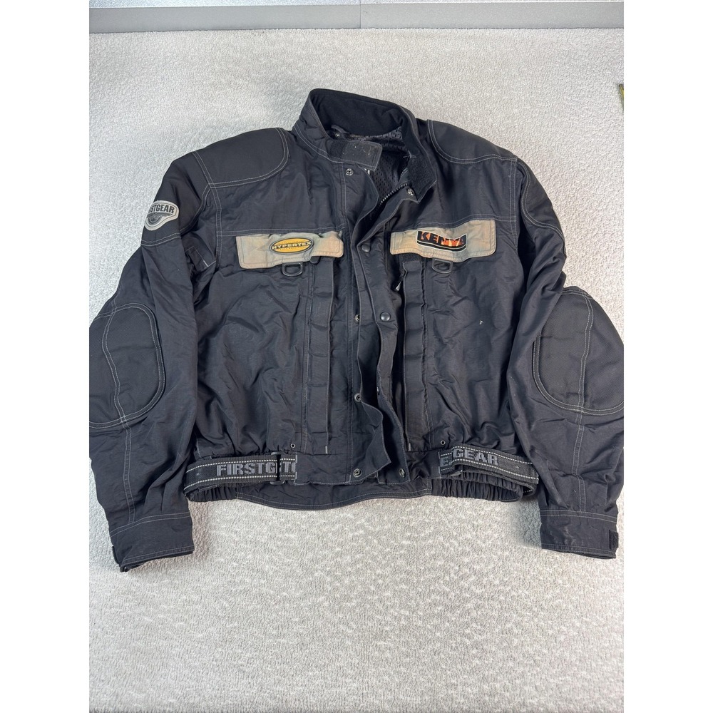 Firstgear‎ Kenya Motorcycle Jacket Mens XL Black Waterproof Padded Touring Gear